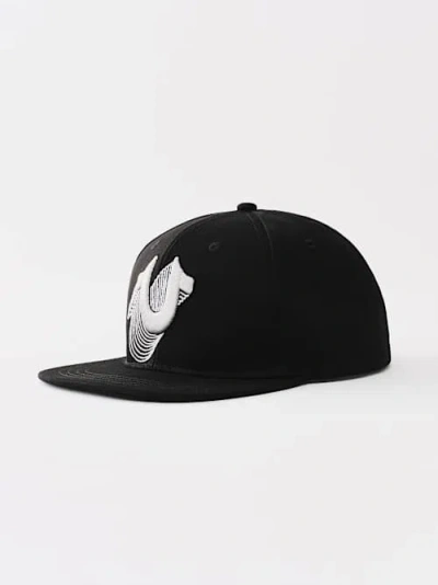 True Religion Men's 3d Lurex Horseshoe Hat In Black