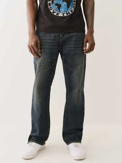 True Religion Men's Billy Tinted Flap Bootcut Jean