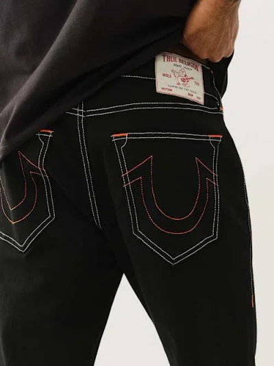 True Religion Men's Ricky Single Needle Straight Jean In Black