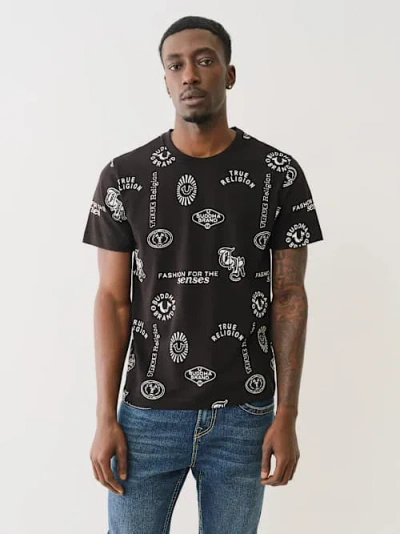 True Religion Man T-shirt Black Size L Cotton In Black