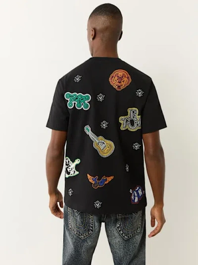 True Religion Men's Groovy Puff Print Logo T-shirt