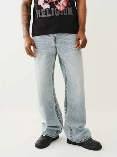 True Religion Vinny Quad Super T Ultra Baggy Jean In Blue