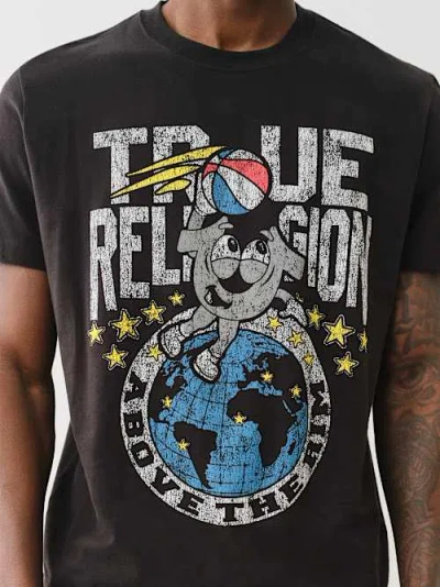 True Religion Men's Above The Rim Shoey T-shirt In Black