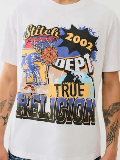 True Religion Men's Stitch Department T-shirt In White