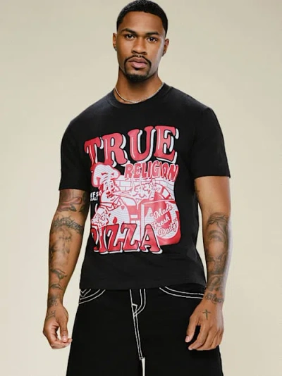 True Religion Men's  Pizza T-shirt In Black