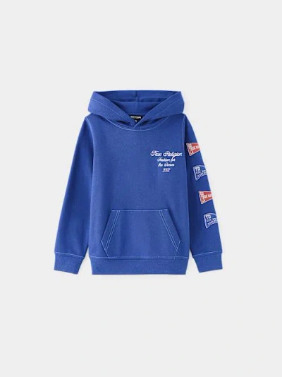 True Religion Boys  Collegiate Hoodie In Blue