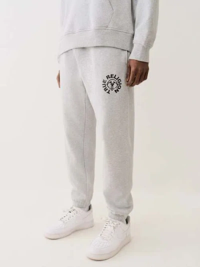 True Religion Buddha Face Jogger In White
