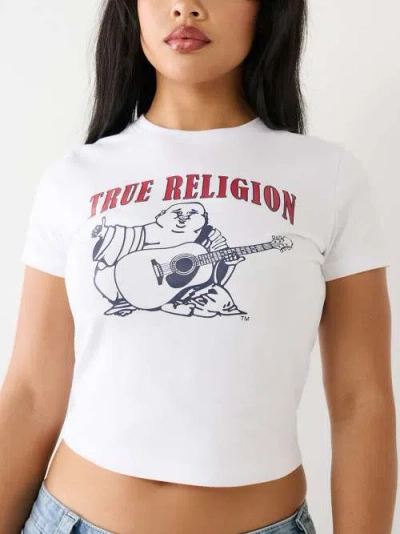 True Religion Women's Buddha Baby T-shirt In White