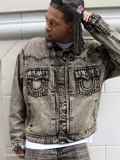 True Religion Men's Oversized Super T Denim Trucker Jacket In Black