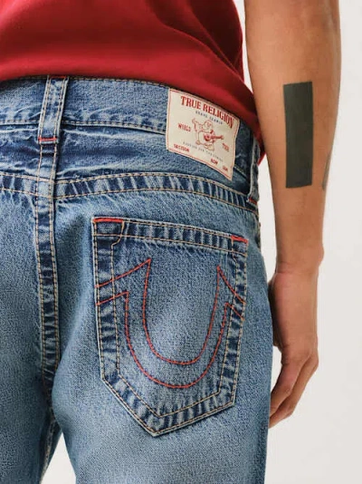 True Religion Men's Geno Big T Slim Jean 32 In Blue