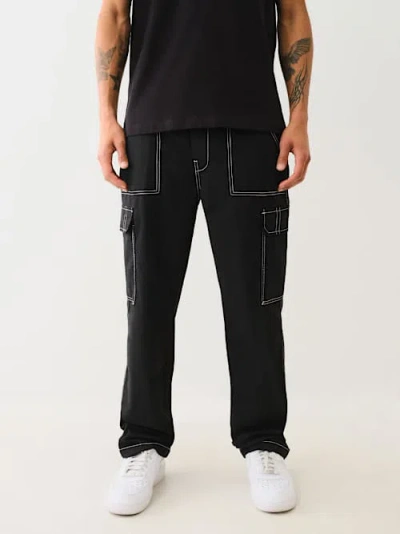 True Religion Bobby Baggy Cargo Pant In Black