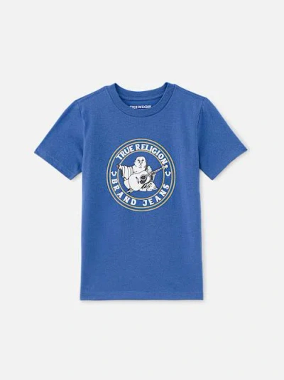 True Religion Men's Boy Buddha Logo Seal T-shirt In Blue