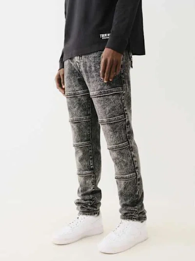 True Religion Men's Rocco Stacked Zipper Skinny Jean In Black