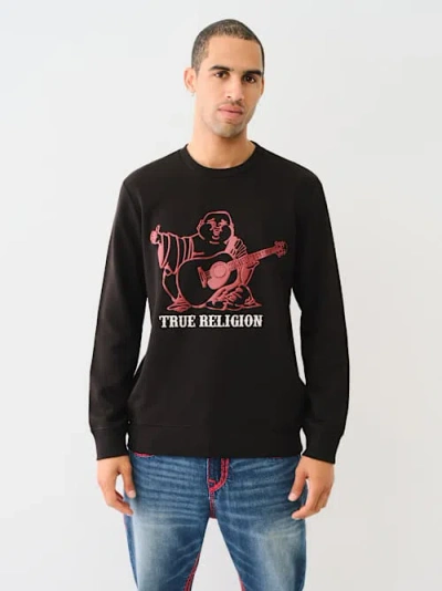 True Religion Buddha Puff Logo Sweatshirt In Black