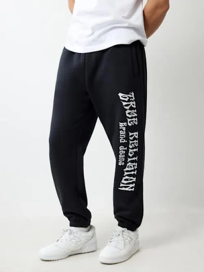True Religion Blazing Logo Jogger In Blue