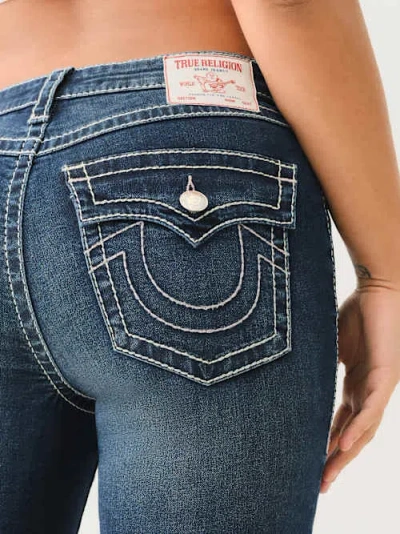 True Religion Women's Halle Big T High Rise Super Skinny Jean In Blue