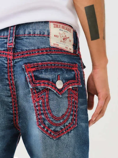 True Religion Men's Ricky Super Q Straight Jean In Blue