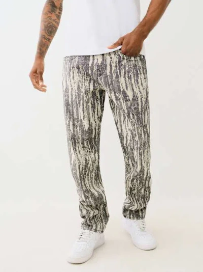 True Religion Men's Bobby Baggy Fit Jacquard Jeans In Gray
