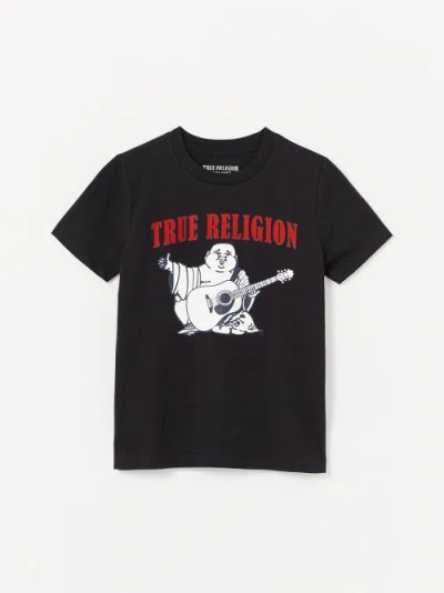 True Religion Boys Buddha Logo T-shirt In Black