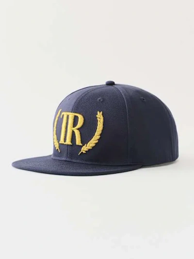 True Religion Embroidered Leaf Cap In Blue