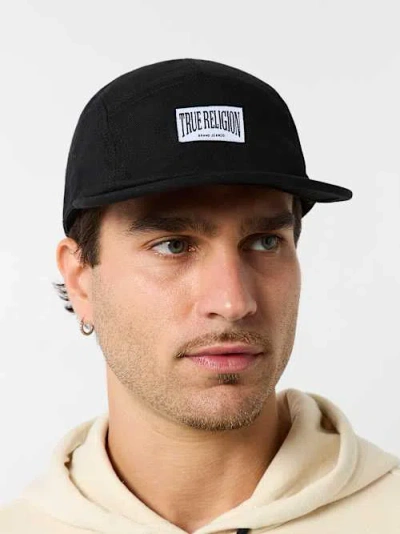 True Religion Logo Patch Hat In Black