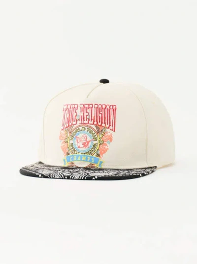 True Religion Champs Paisley Hat In White