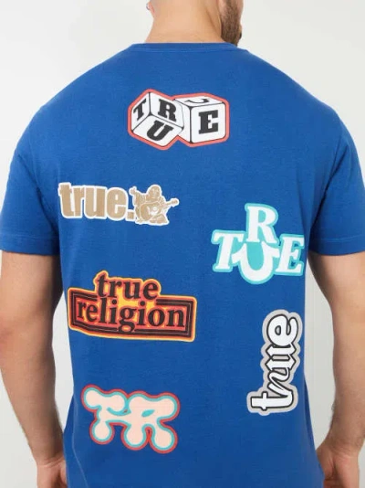 True Religion Men's Mix Media Sticker T-shirt