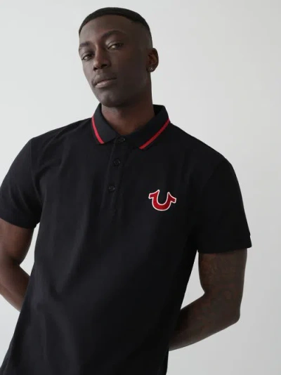 True Religion Crafted With Pride Polo In Black