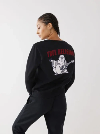 True Religion Women's Heritage Crewneck Sweatshirt In Black