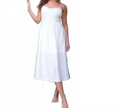 Lena Berkley Open Back Dress In White In White