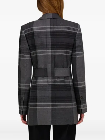 Ferragamo Belted Blazer In Black