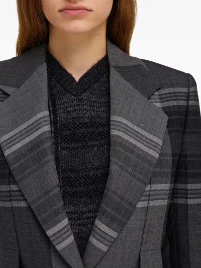 Ferragamo Belted Blazer In Black