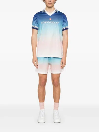 Casablanca Mens Football Shorts Clothing In Blue