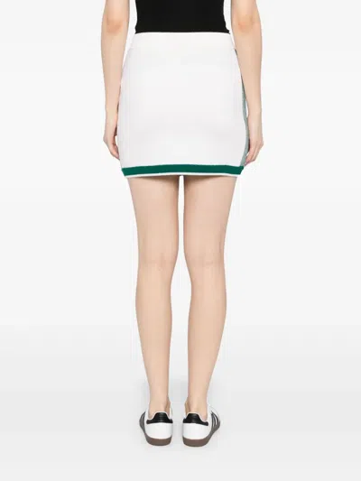 Casablanca Tennis Skirt With Elastic Waist And Striped Detail