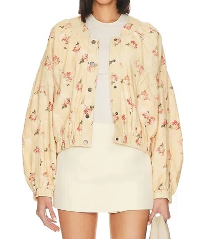 Free People Rory Bomber Jacket In Warm Combo