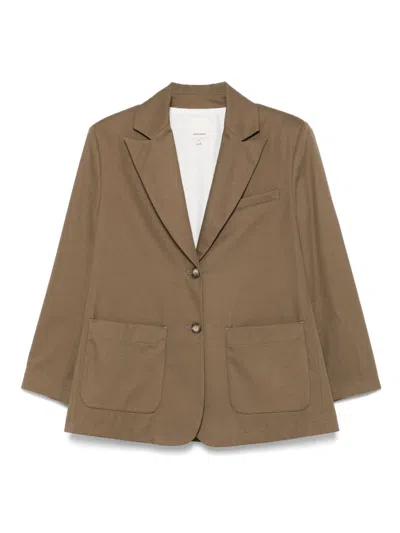Emporio Armani Notch Lapel Single-breasted Coat With Rear Vents In Gray