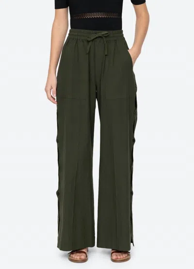 Sea Shai Sportswear Pants In Army In Green