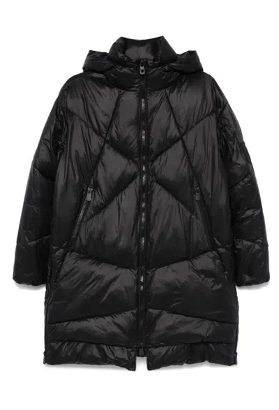 Pinko Quilted Oversized Jacket With High Collar In Black