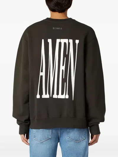 1989 Studio Cross And Amen Print Sweatshirt In Green
