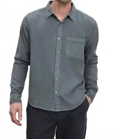 Velvet By Graham & Spencer Wolf Button-up Shirt In Zinc In Gray