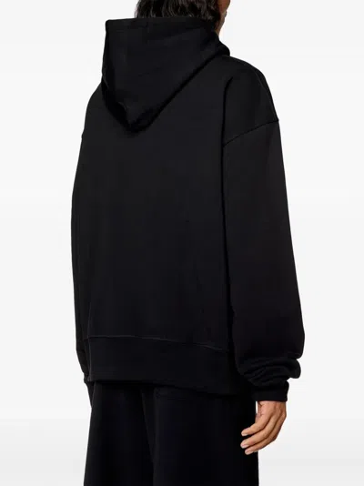 Diesel Relaxed Fit Hoodie With Classic Hood And Kangaroo Pocket In Black