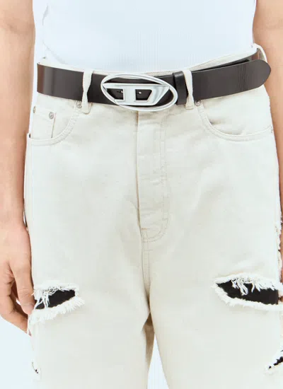 Diesel Oval D Logo Belt In Black