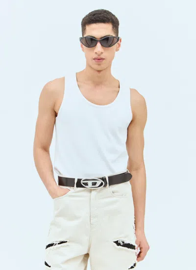 Diesel Oval D Logo Belt In Black