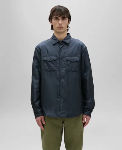 Aspesi Shirt Style Wind-breaker Jacket In Blue