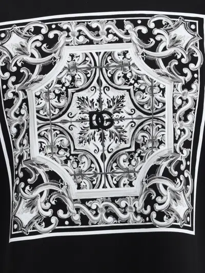 Dolce & Gabbana Men Baroque Print T-shirt In Black