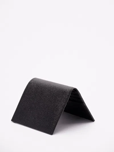Dolce & Gabbana Men Leather Card Holder In Black
