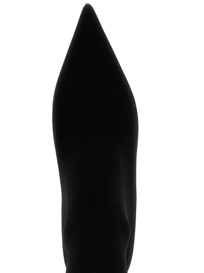Dolce & Gabbana Over-the-knee Jersey Boots Boots And Ankle Boots Black In Black