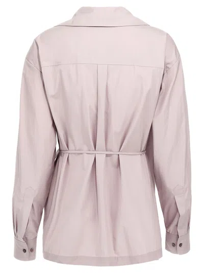 Dries Van Noten Wrap Design Shirt With Pleated Back In Pink