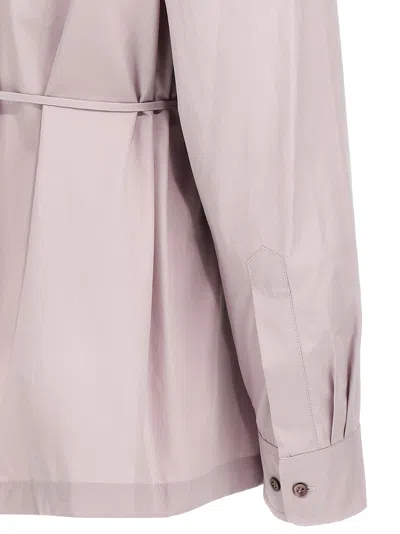Dries Van Noten Wrap Design Shirt With Pleated Back In Pink