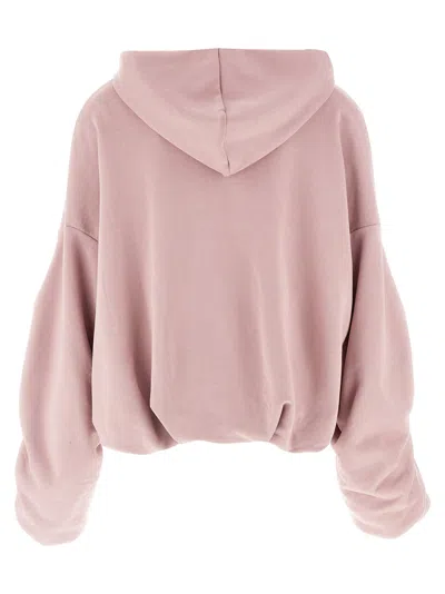 Dries Van Noten Oversized Draped Pink Sweatshirt In Pink